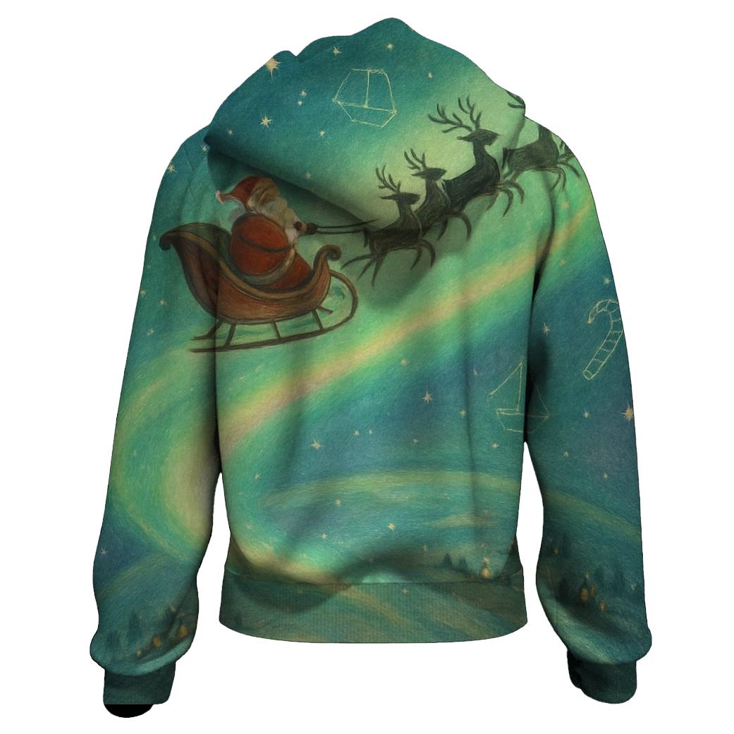 Aurora Trail Santa Tracker zip-up hoodies