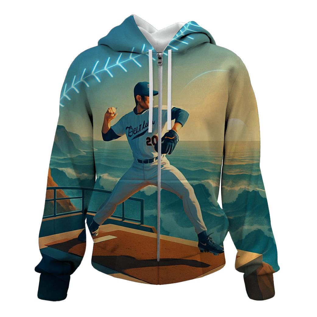 Ocean Breeze Bullpen embroidered hoodies