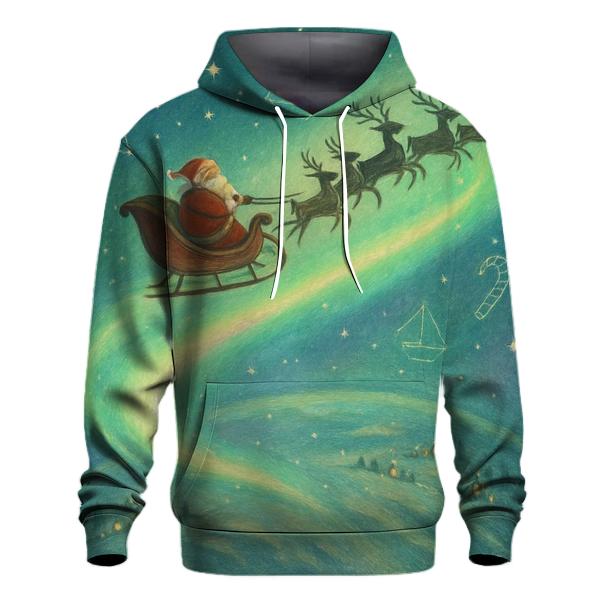Aurora Trail Santa Tracker heavyweight hoodies