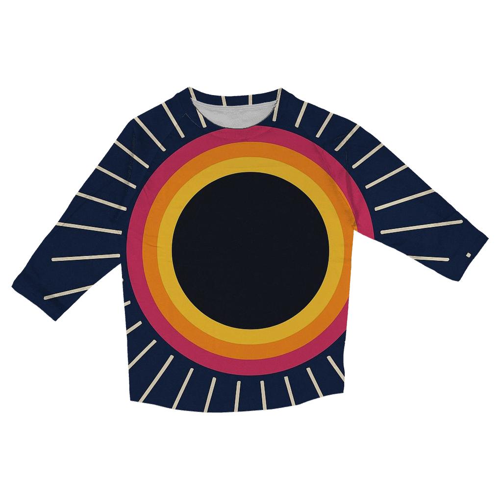 Eclipse Corona Mandala Field designer 3/4 sleeve blouses