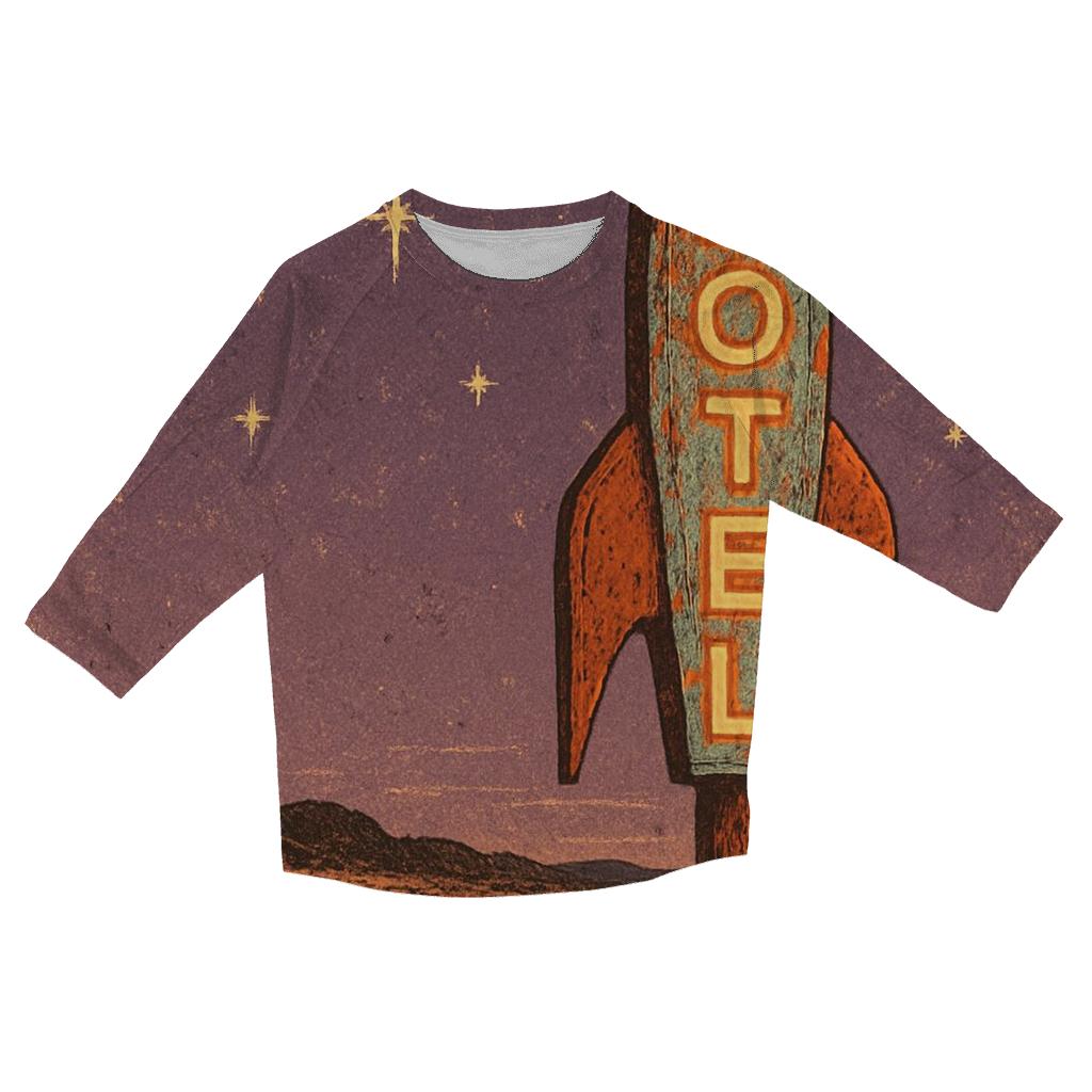Vintage Rocket Motel Roadside Sign stylish quarter sleeve tops
