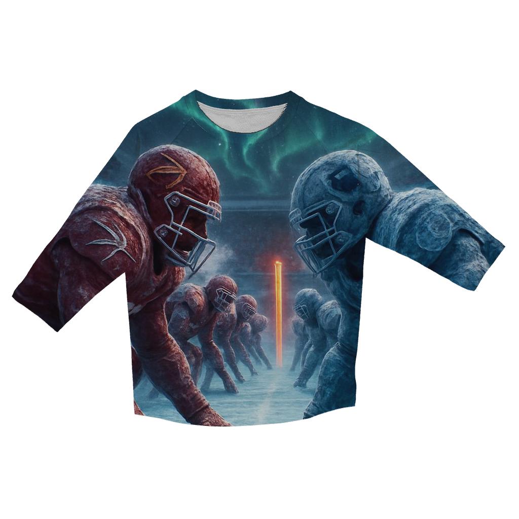 Frozen Yardline Standoff cotton quarter sleeve shirts