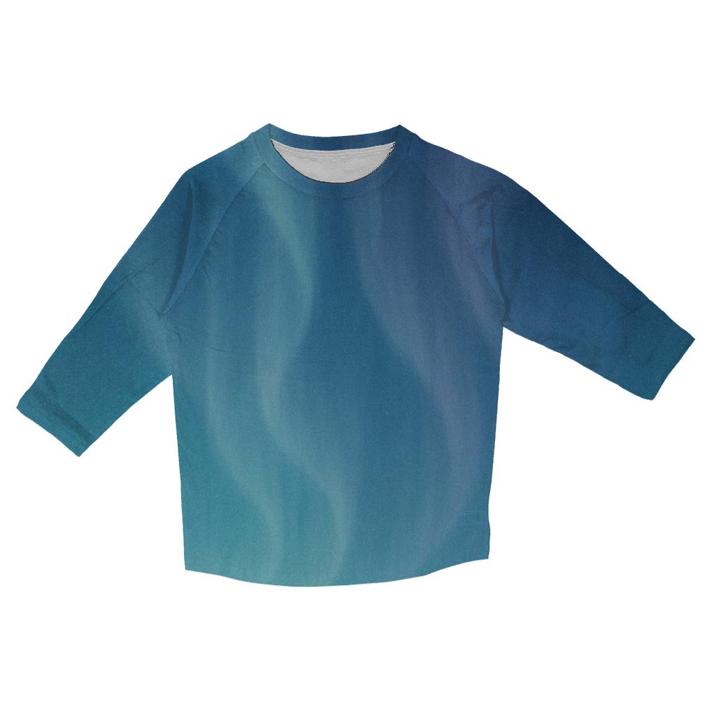 Glacial Aurora Veil casual three quarter sleeve shirts