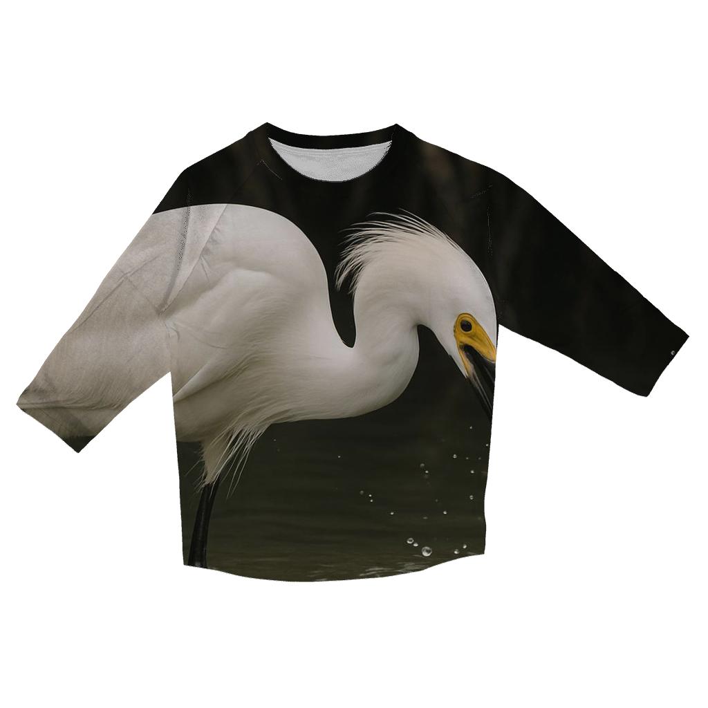 Mangrove Fisher Snowy Egret custom 3/4 sleeve shirts