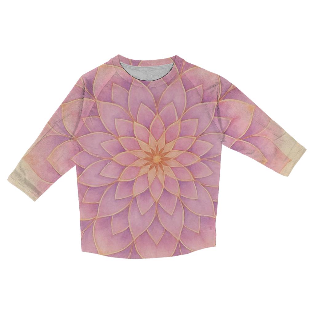 Awakening Petal Mandala casual three quarter sleeve shirts