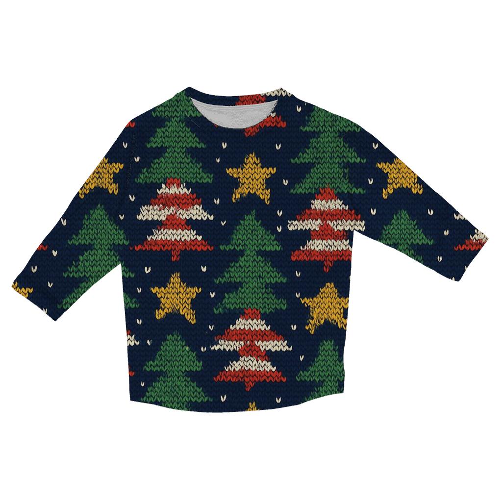 Peppermint Forest Star Ladder Design cotton quarter sleeve shirts