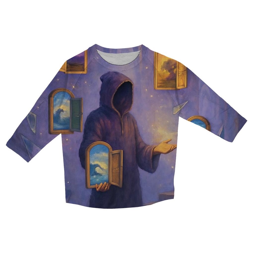 Juggler Of Parallel Doors casual three quarter sleeve shirts