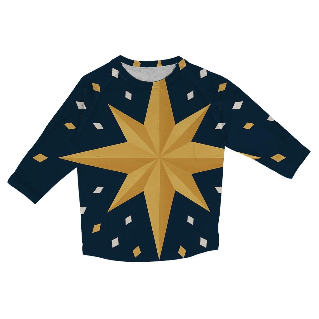 Geometric Nativity Starburst personalized 3/4 sleeve tees