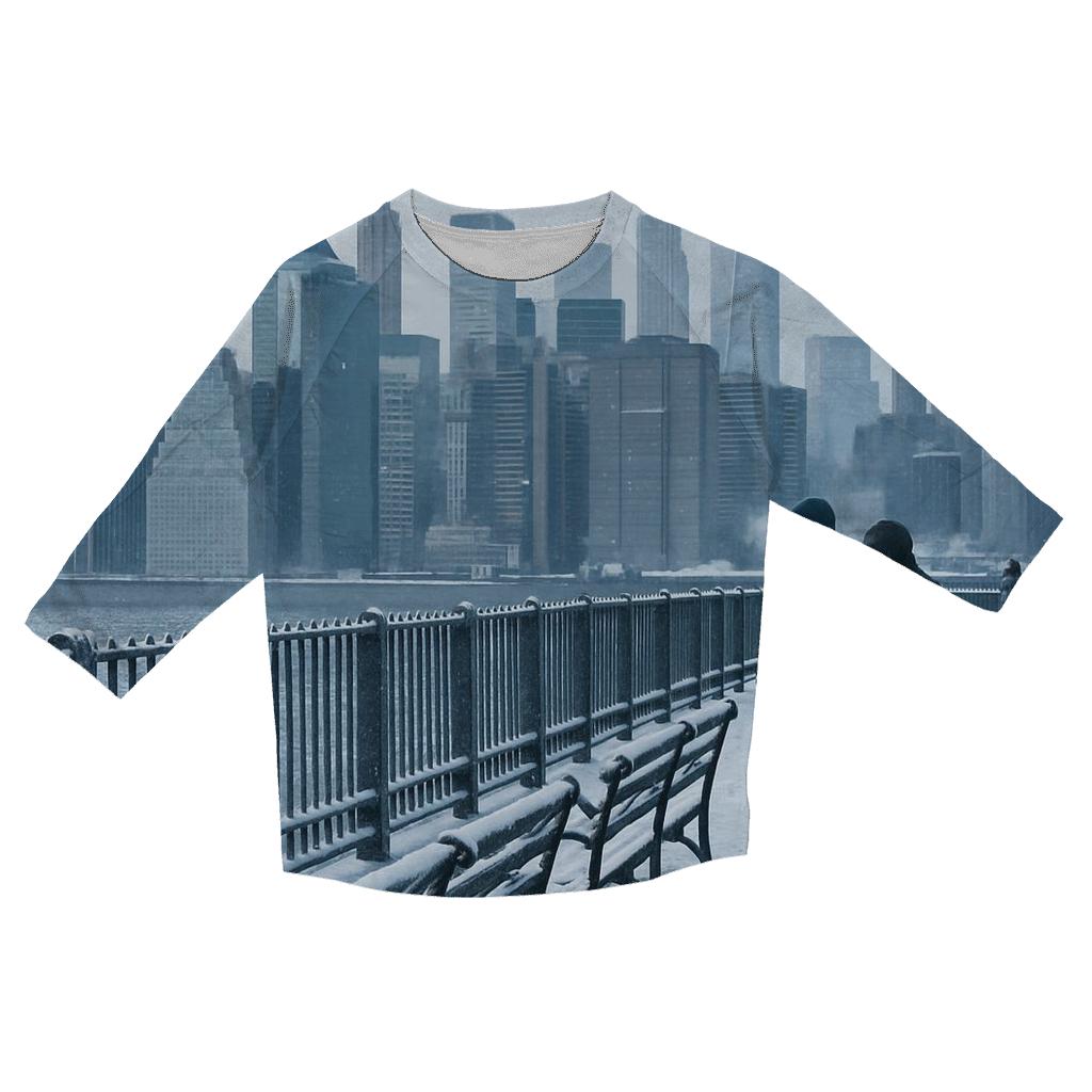 Brooklyn Heights Winter Promenade View fashion 3/4 sleeve shirts