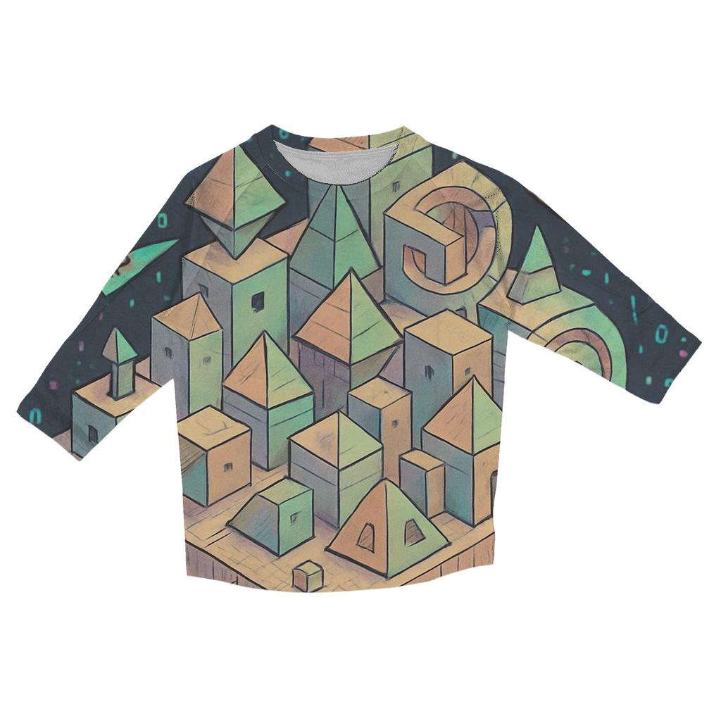 Quantum Cardboard City casual three quarter sleeve shirts