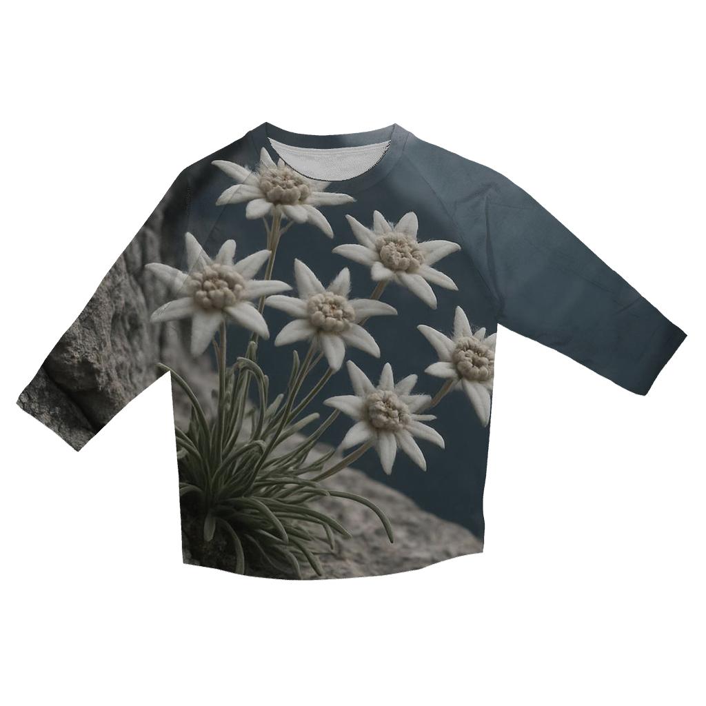 Alpine Edelweiss On Wind Carved Ridge stylish quarter sleeve tops