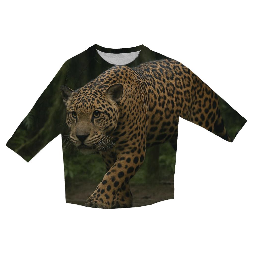 Rain Soaked Jaguar Ambush designer 3/4 sleeve blouses