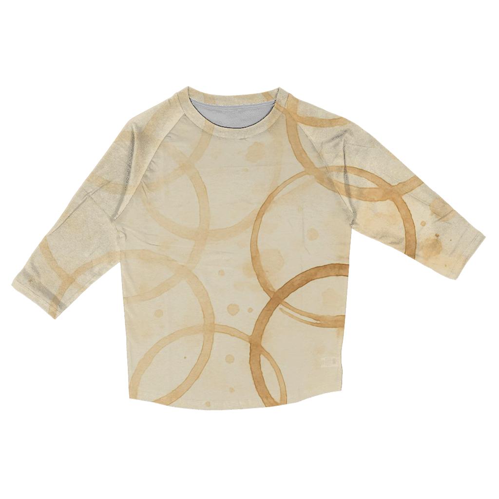 Drifted Coffee Rings printed three quarter sleeve shirts