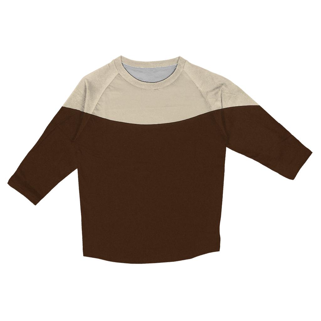 Minimal Crema Horizon printed three quarter sleeve shirts