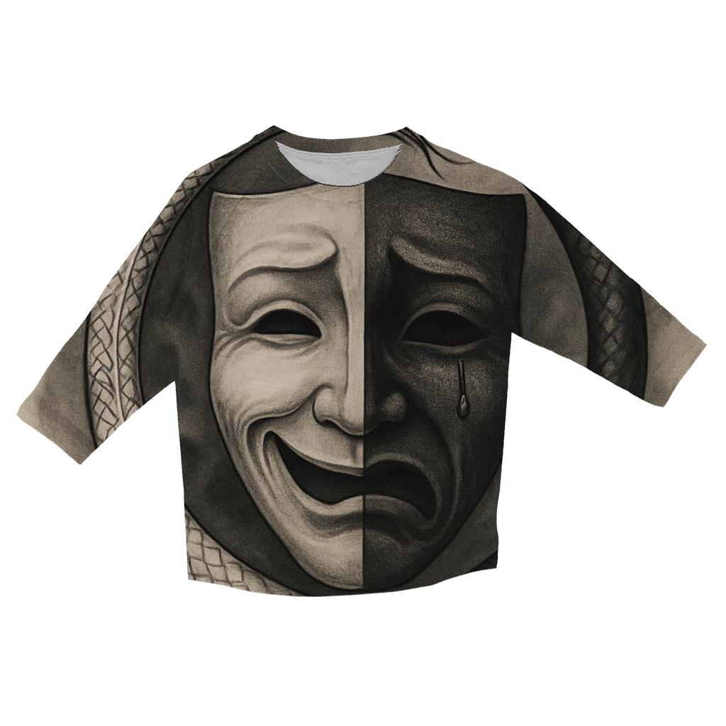 Mask Of Duality Ouroboros trendy 3/4 sleeve tops