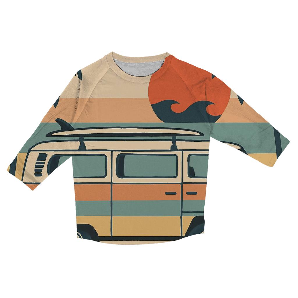 Sunset Surf Van Escape custom 3/4 sleeve shirts