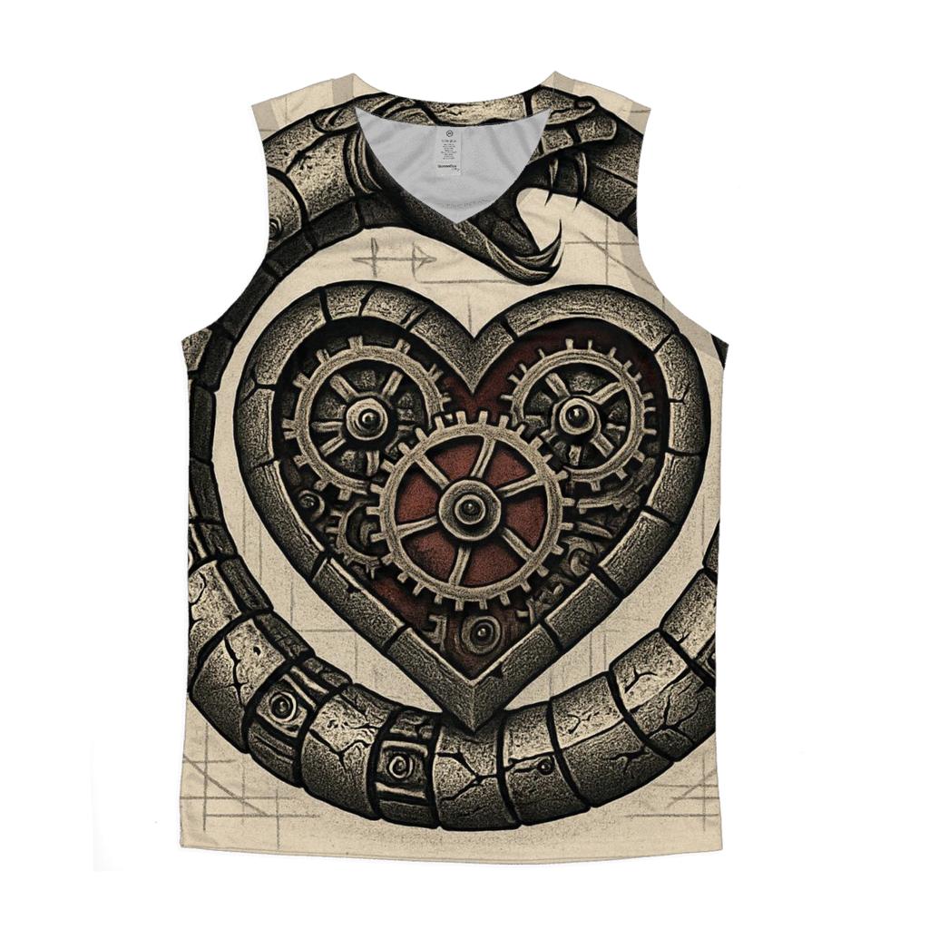 Mechanical Heart Ouroboros designer workout tanks