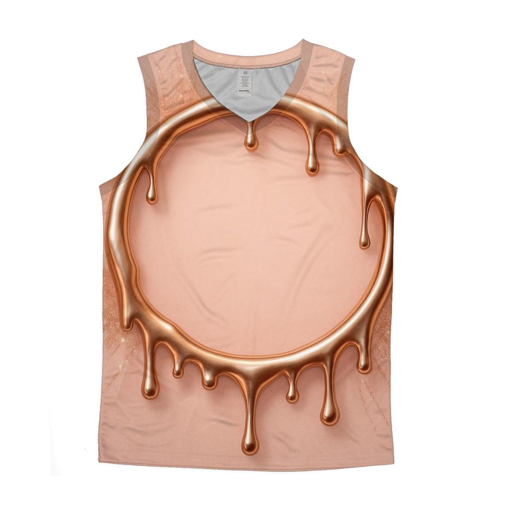 Rose Quartz Drip Halo cotton sleeveless tops
