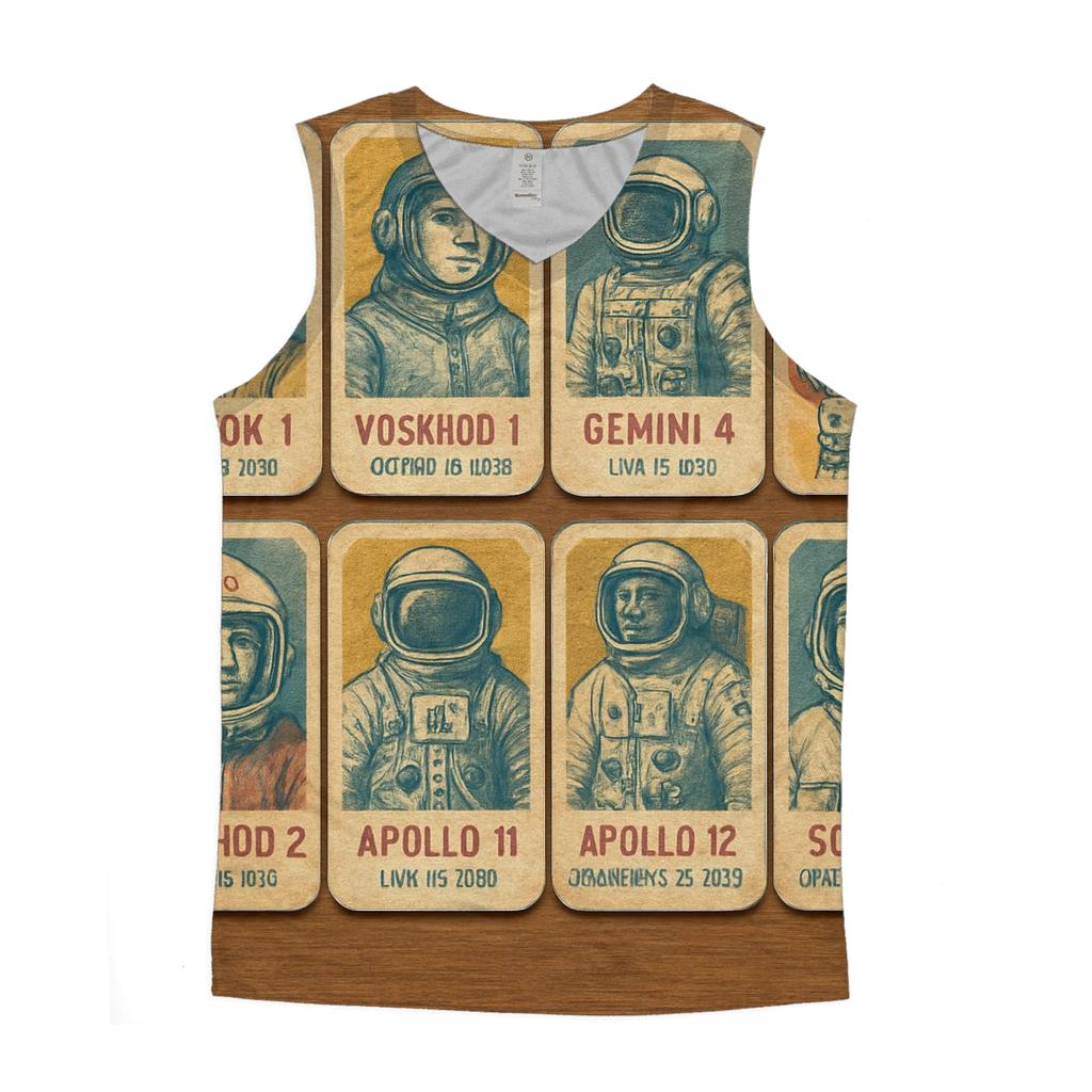 Faded Cosmonaut Trading Card Set sports performance tank tops