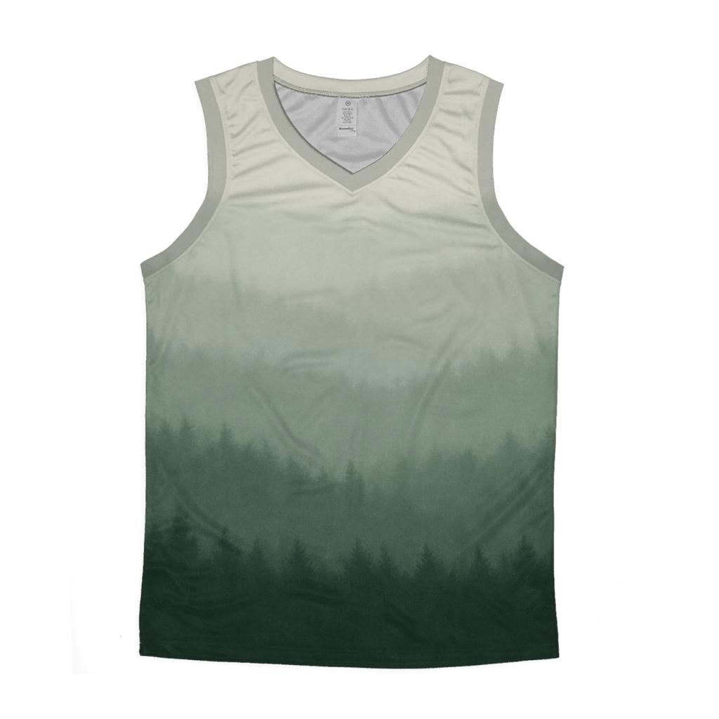 Fogbound Forest Gradient personalized athletic tanks
