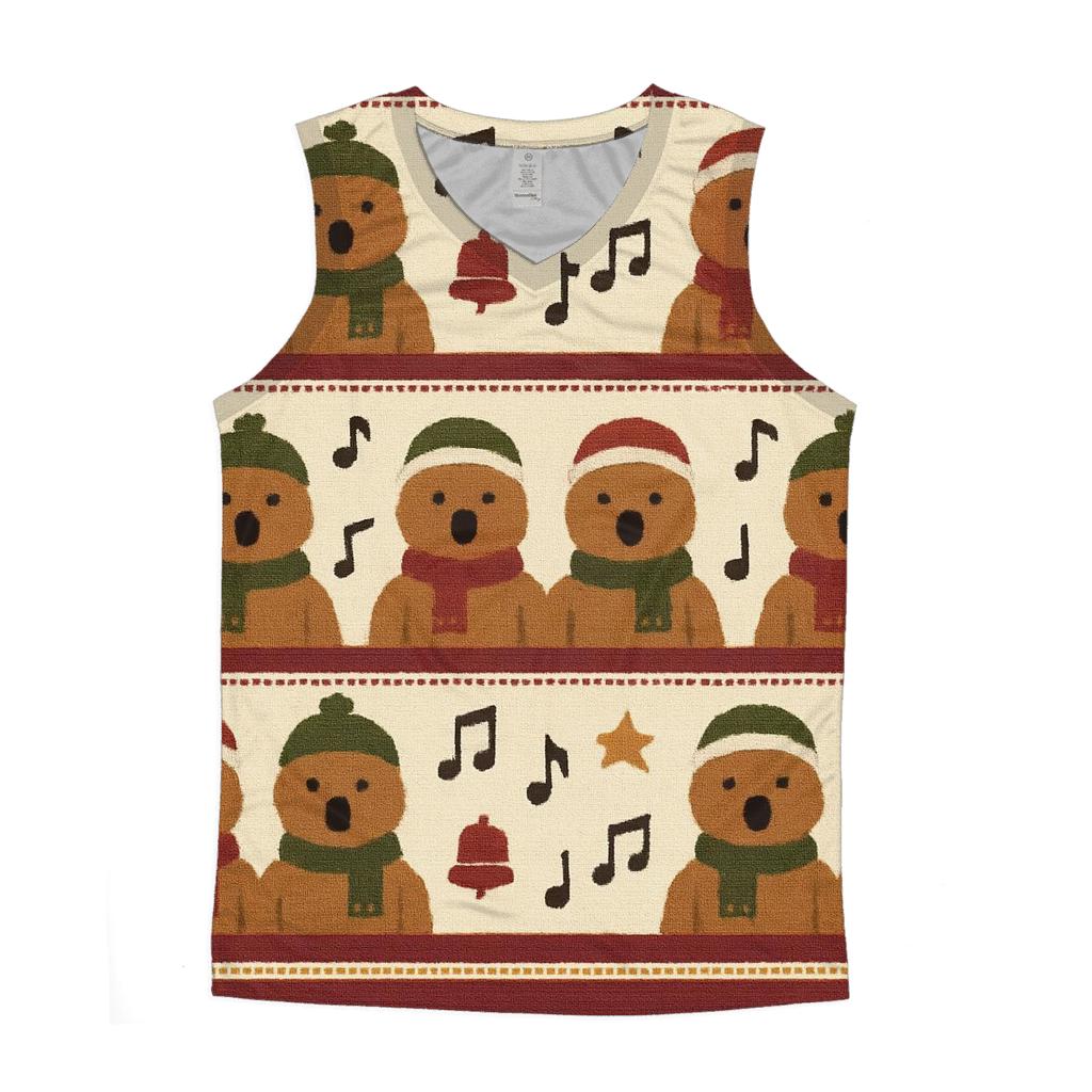 Gingerbread Caroler Band Rows Design custom tank tops