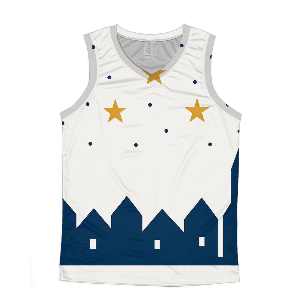 Silent Night Village Silhouette custom tank tops