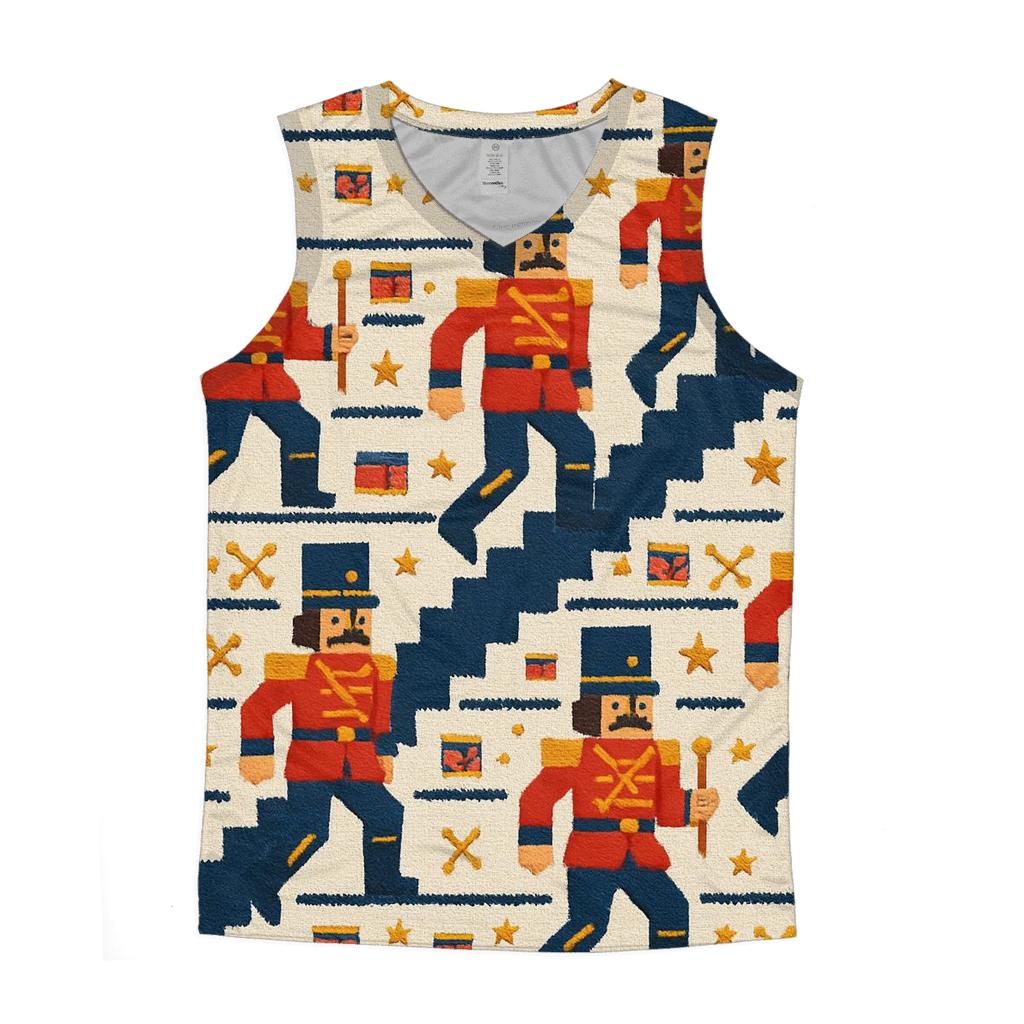 Nutcracker Toy March Stairway Design casual summer tank tops