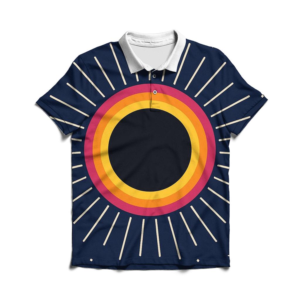 Eclipse Corona Mandala Field personalized polo shirts