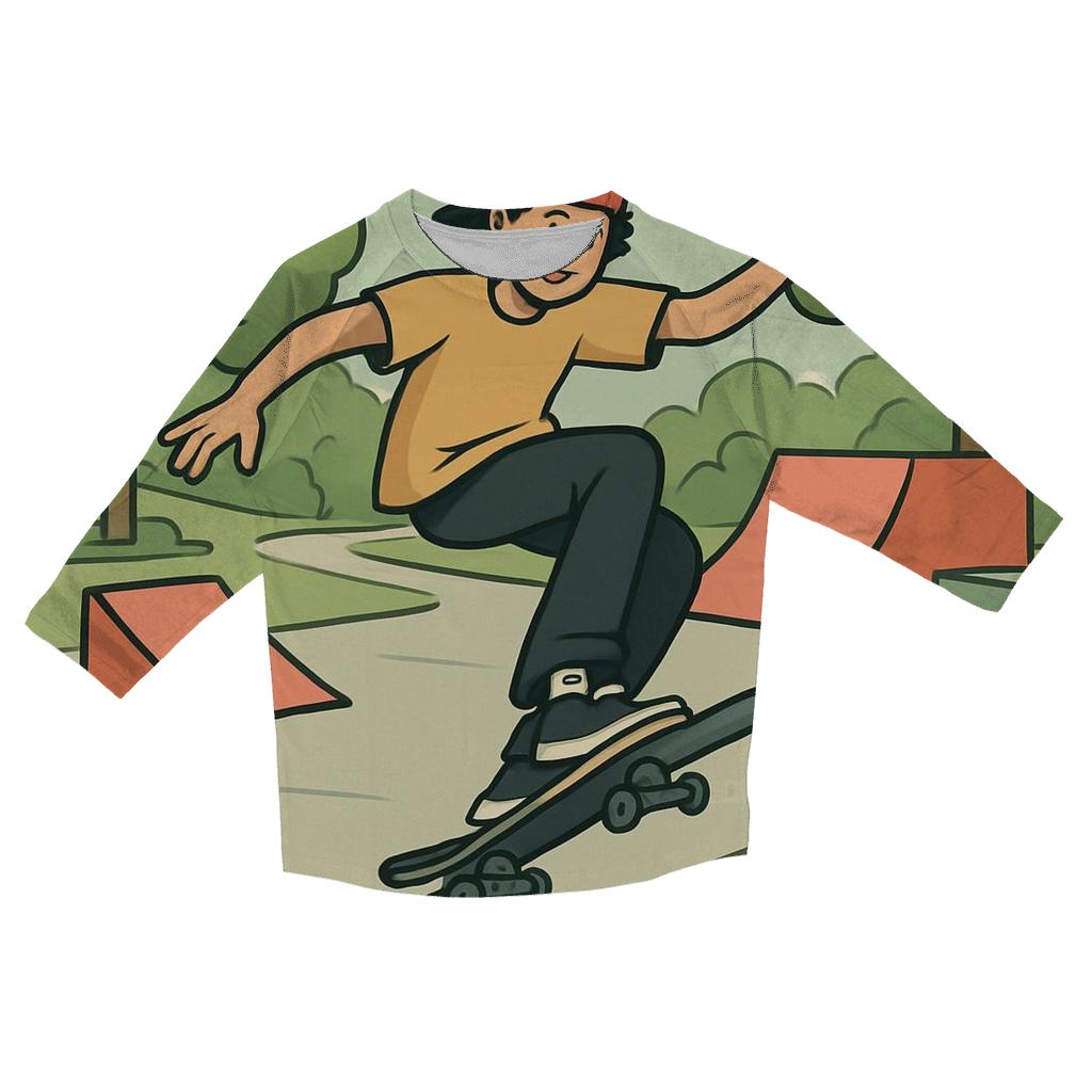 Playground Street Skate Flow cotton quarter sleeve shirts