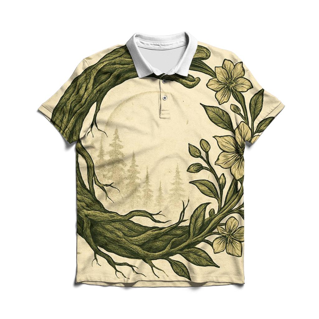 Forest Spirit Ouroboros casual sports polo shirts