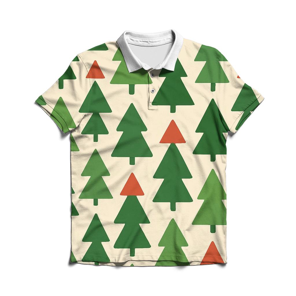 Pine Forest Triangle Mosaic classic pique polos