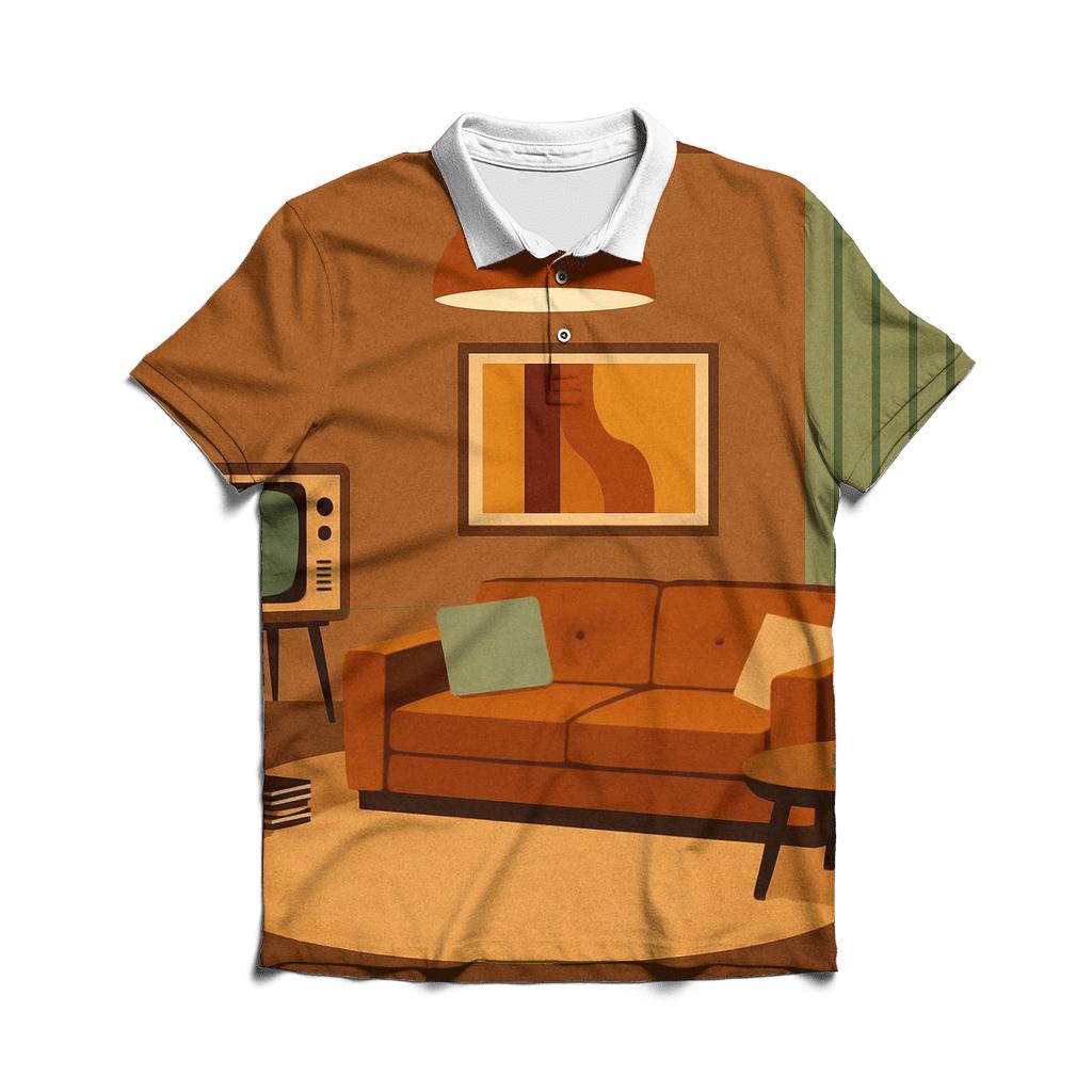 Seventies Living Room Chill stylish collar polo tees