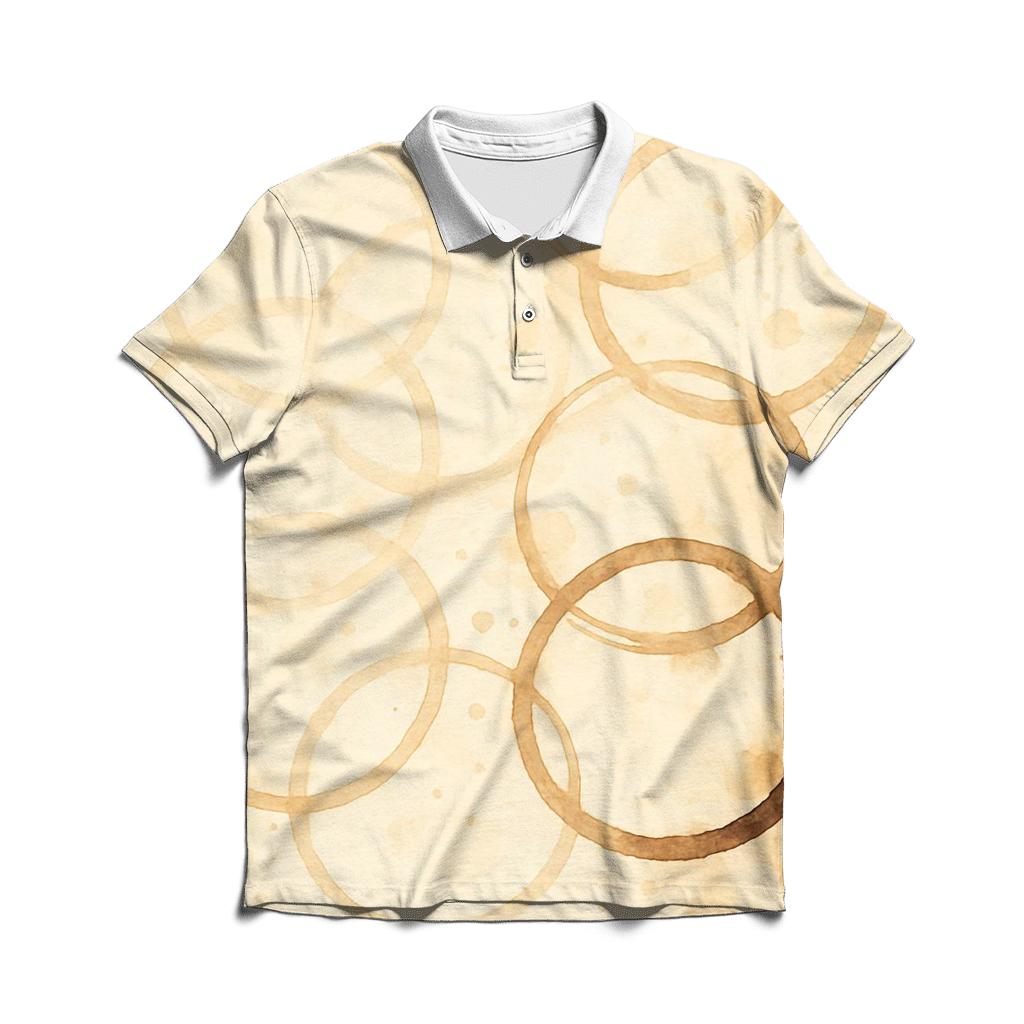 Drifted Coffee Rings designer slim fit polos