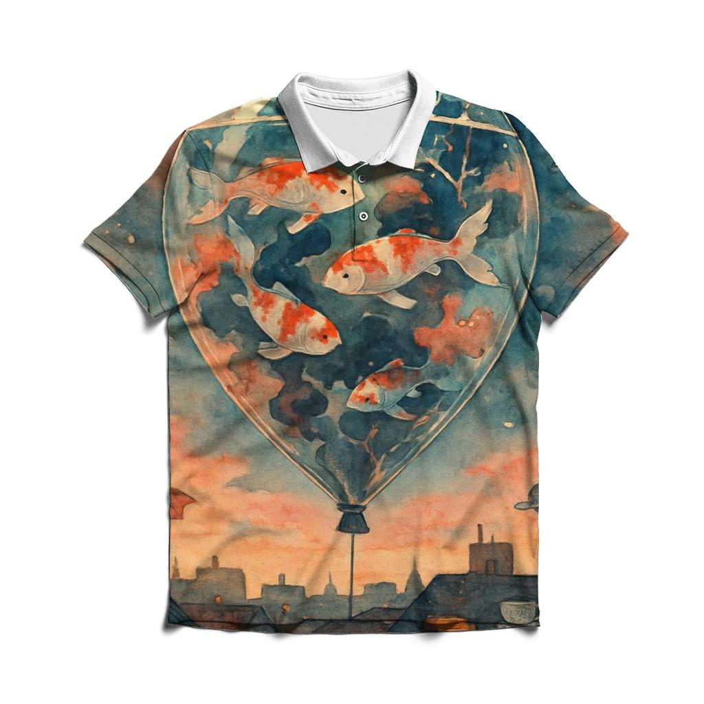 Serendipity Aquarium Sky personalized polo shirts