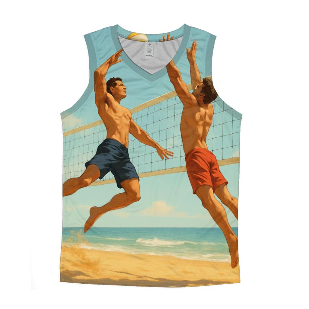 Golden Sand Beach Volleyball Rally cotton sleeveless tops