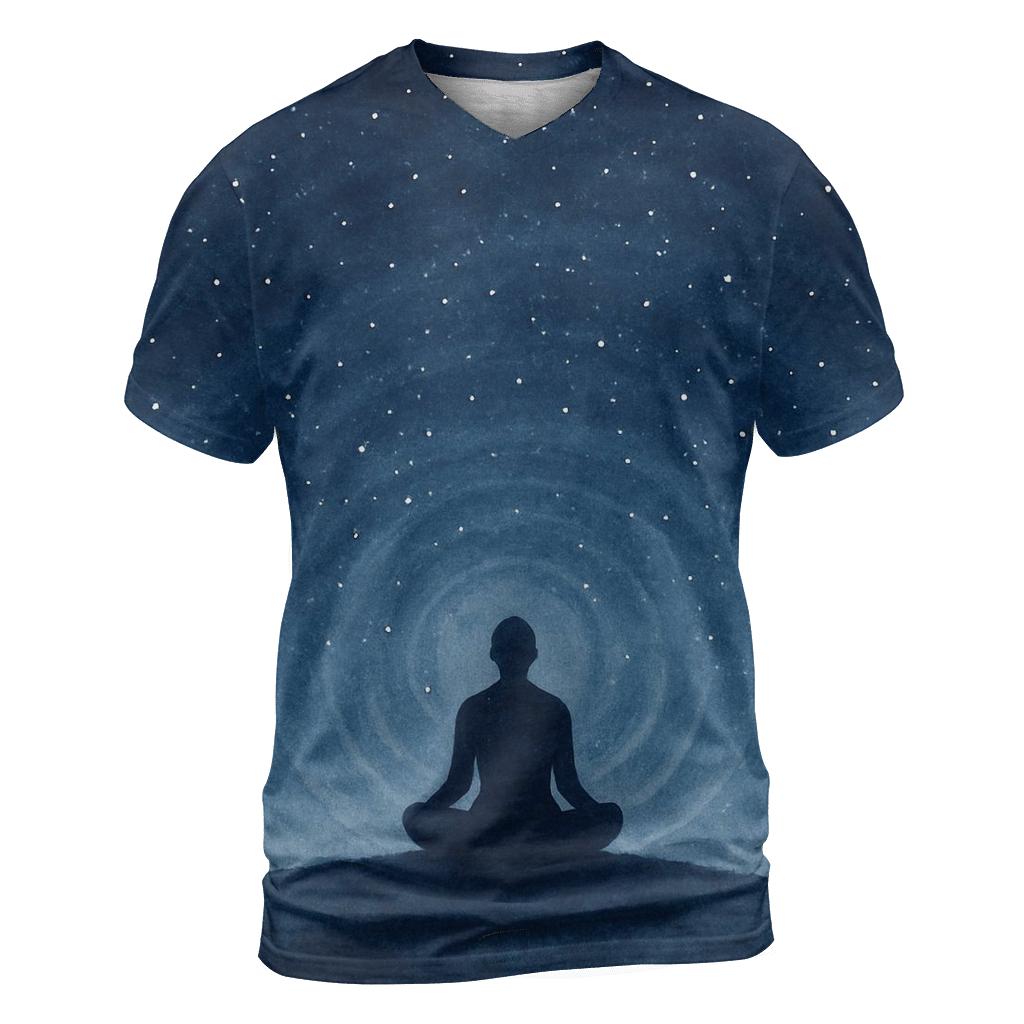 Celestial Stillness creative print fashion shirts