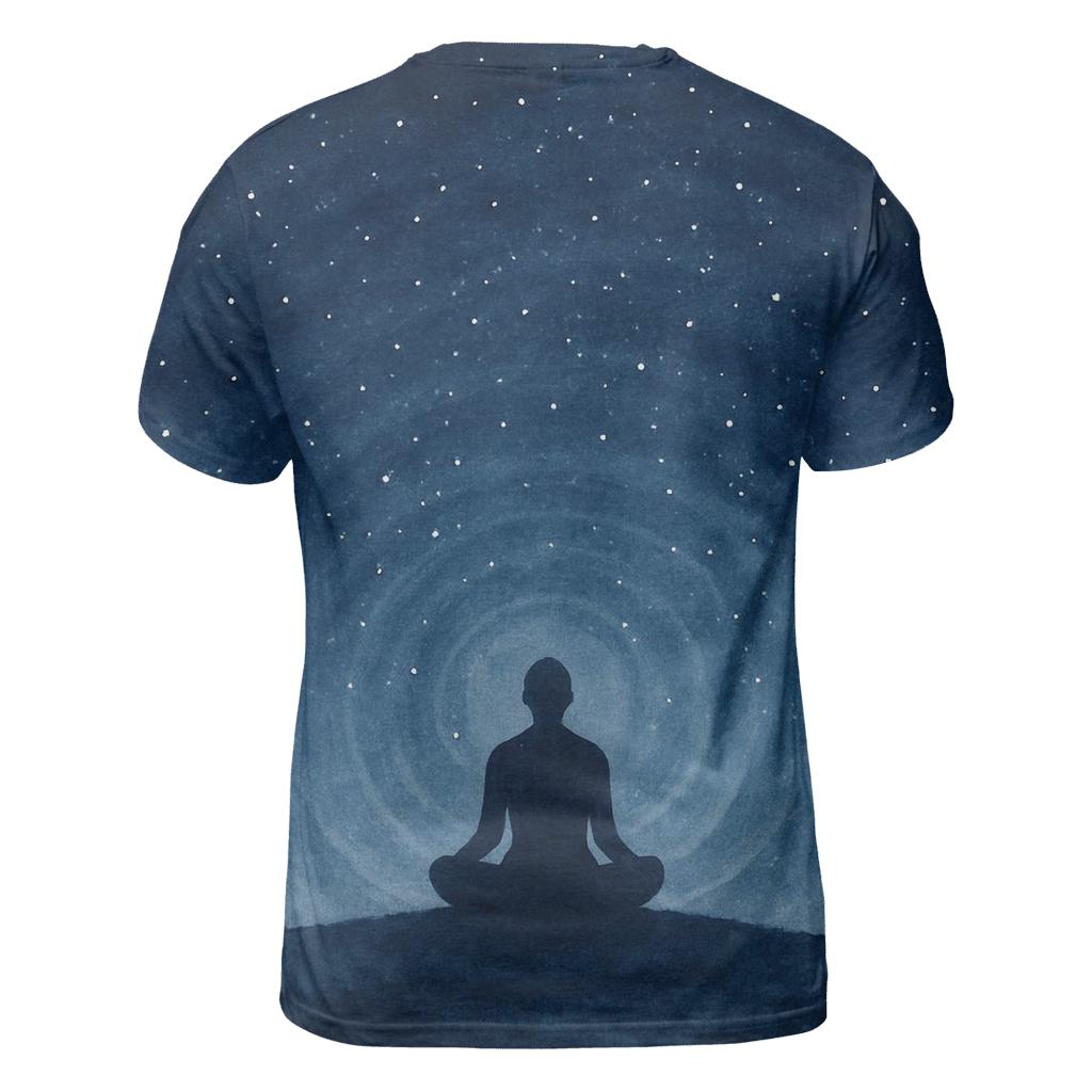 Celestial Stillness creative print fashion shirts