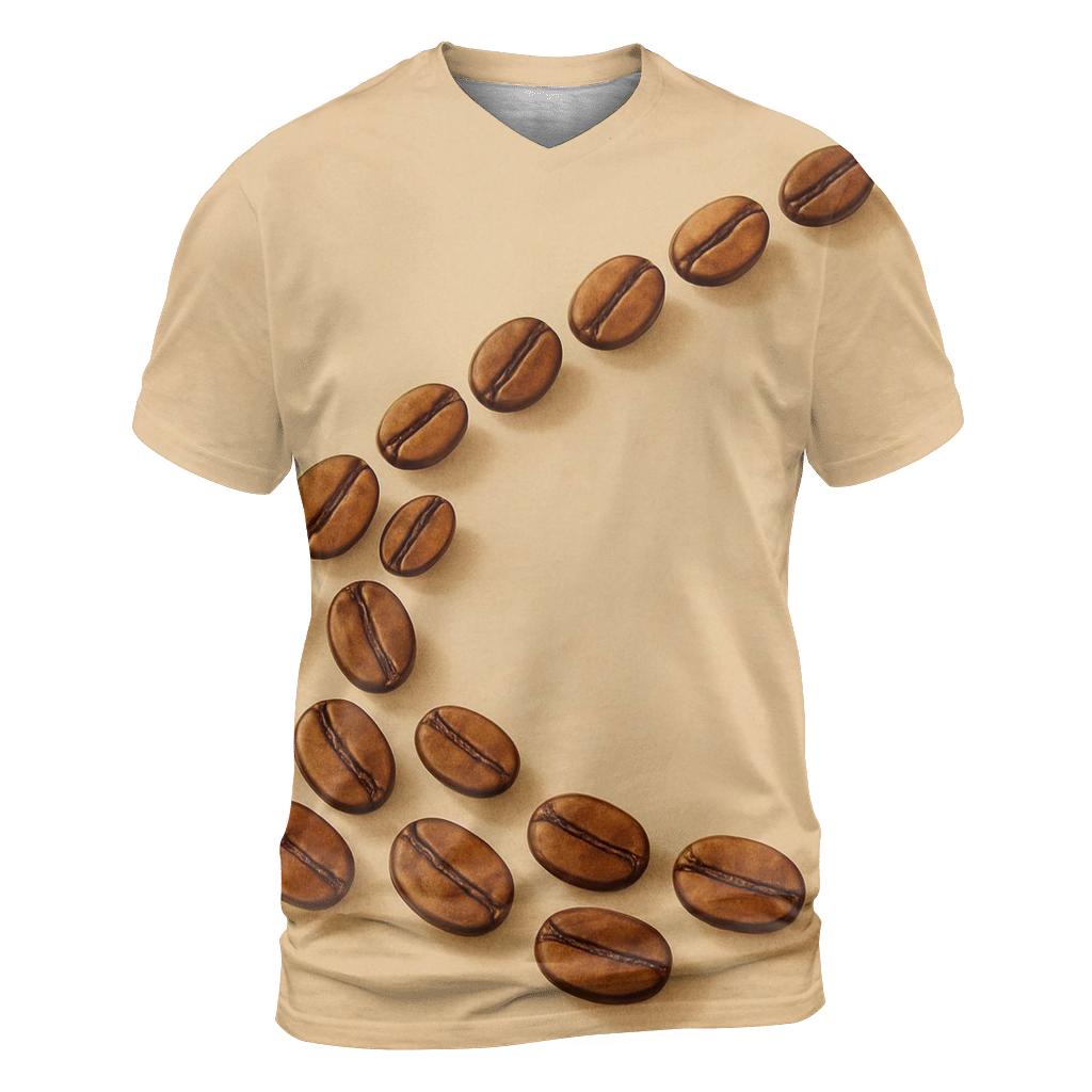 Harvested Beans Arc artistic all-over print tops