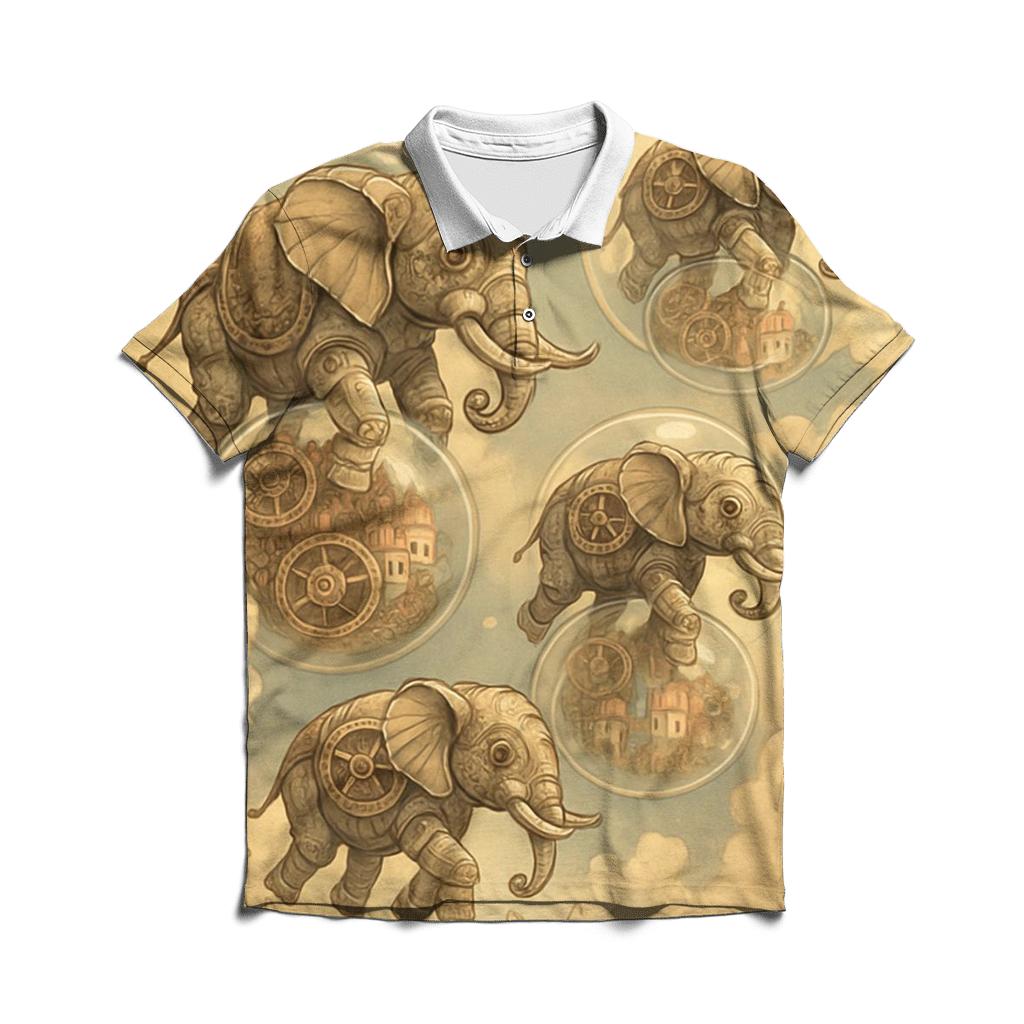 Clockwork Bubble Parade premium cotton polo shirts