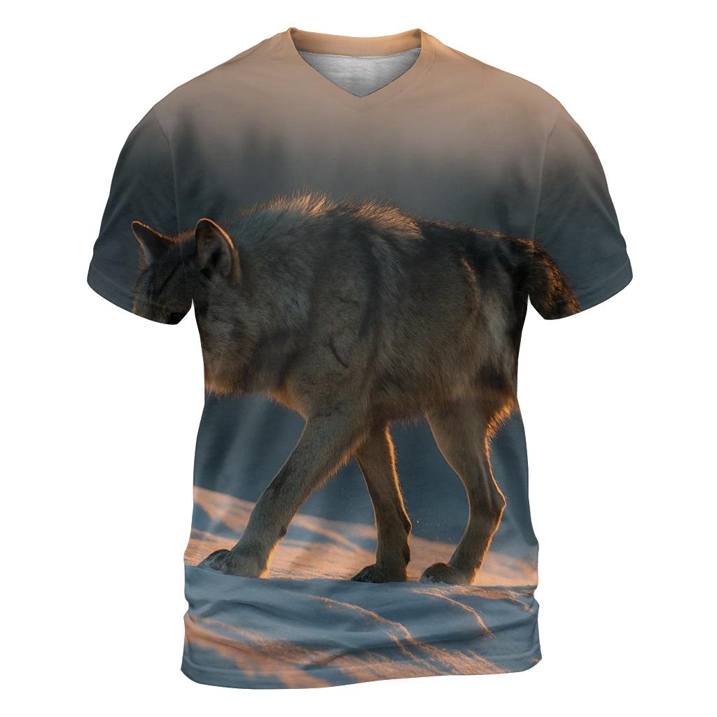 Alpha Wolf On Winter Ridge Patrol statement graphic shirts