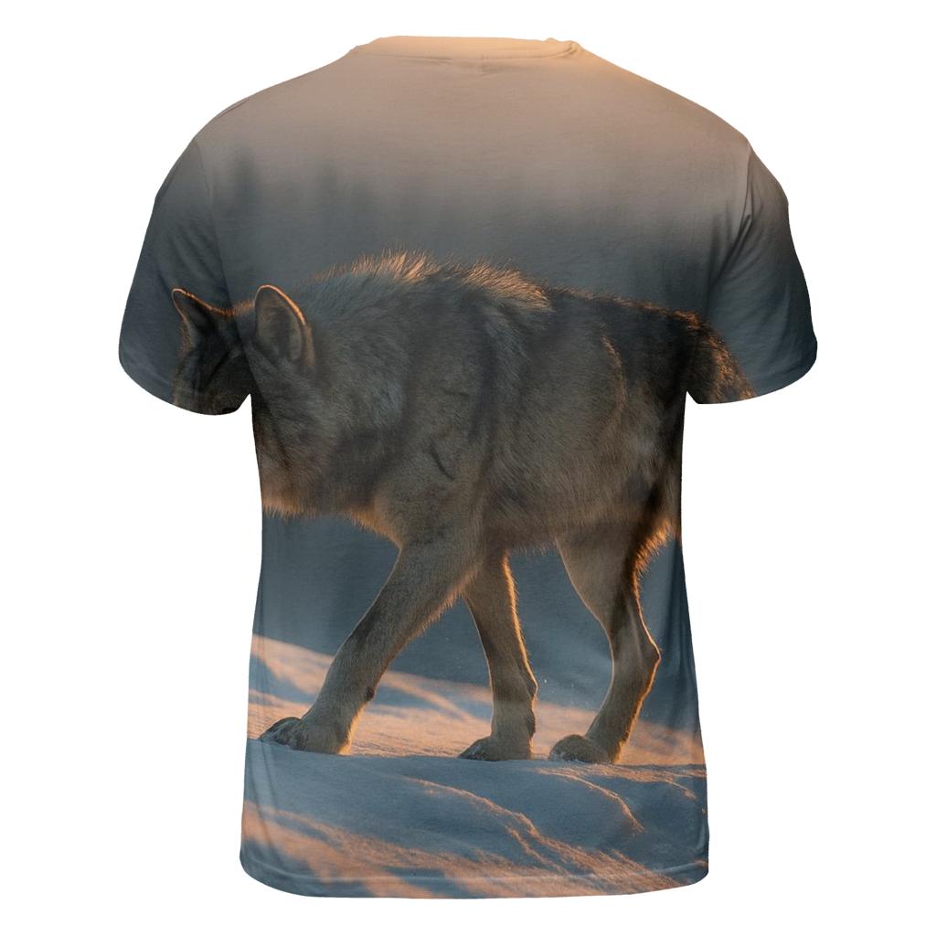 Alpha Wolf On Winter Ridge Patrol statement graphic shirts