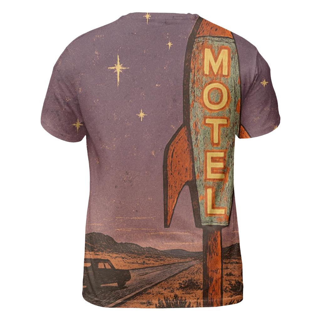 Vintage Rocket Motel Roadside Sign trendy printed shirt styles