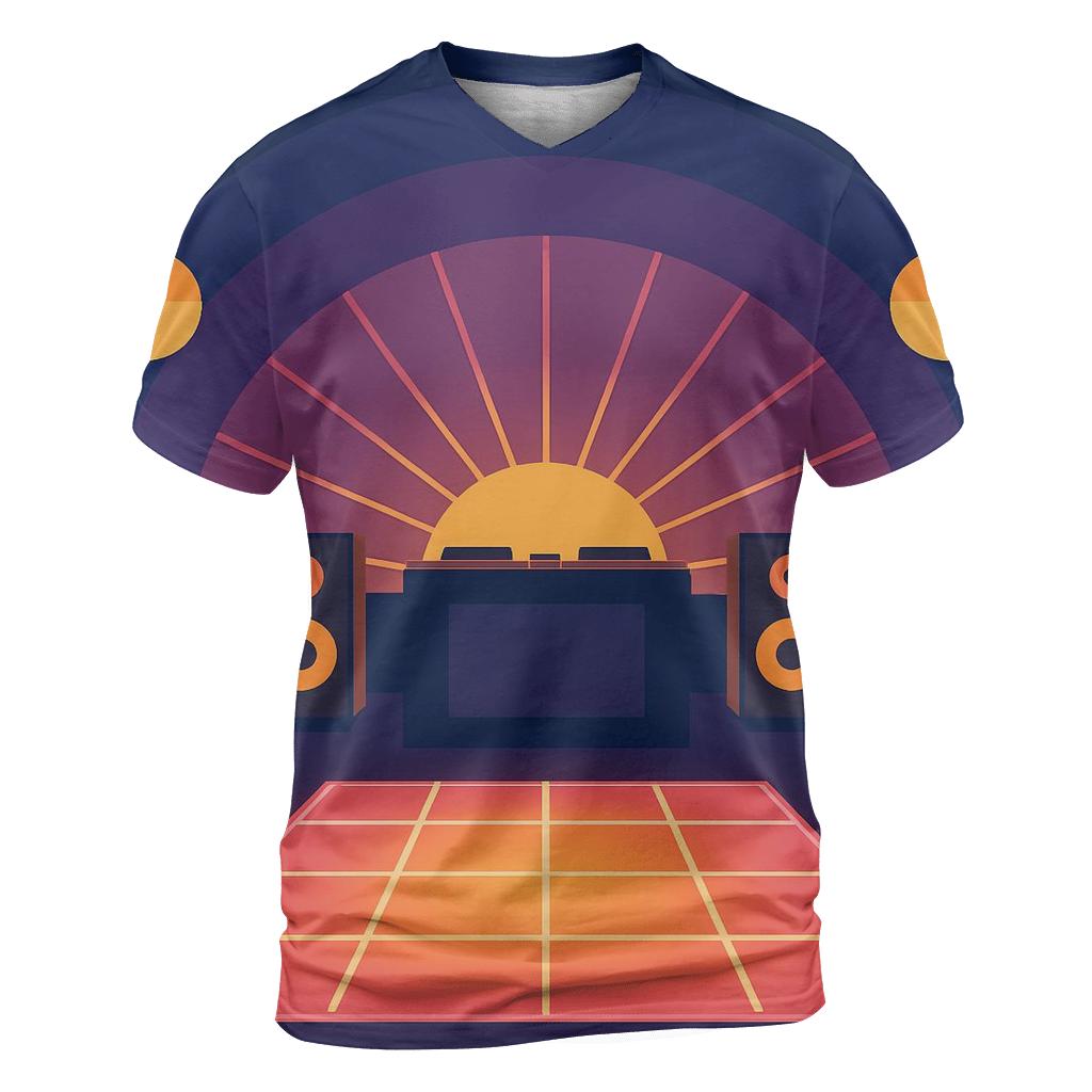 Disco Lounge Horizon artistic all-over print tops