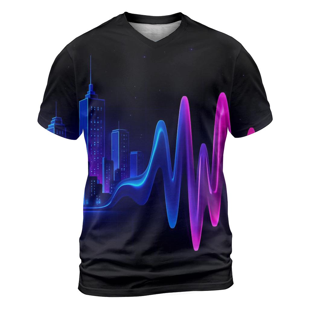 Chromatic Soundwave Skyline custom all-over print shirts