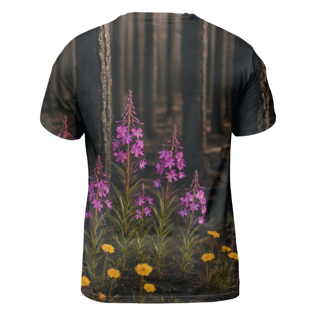 Wildflower Regrowth In Burnt Forest trendy printed shirt styles