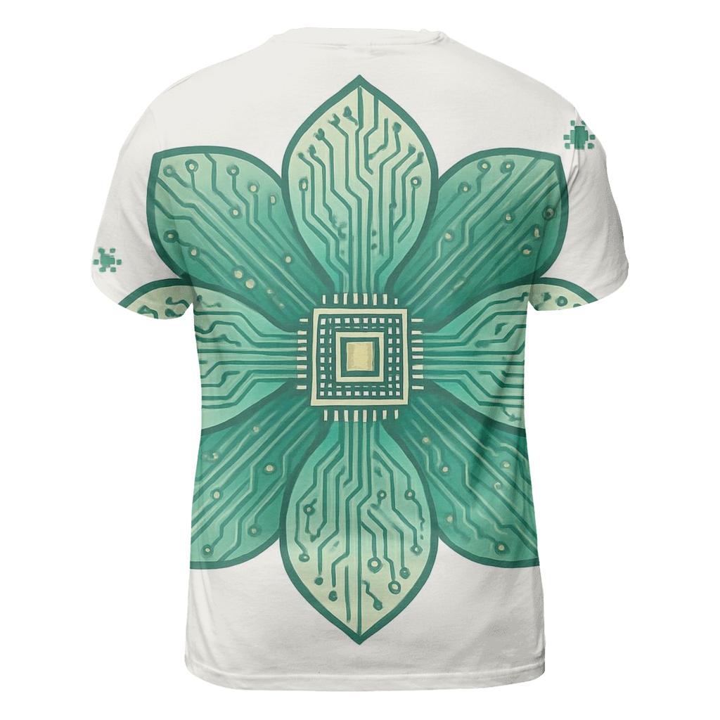 Botanical Circuit Blossom custom all-over print shirts