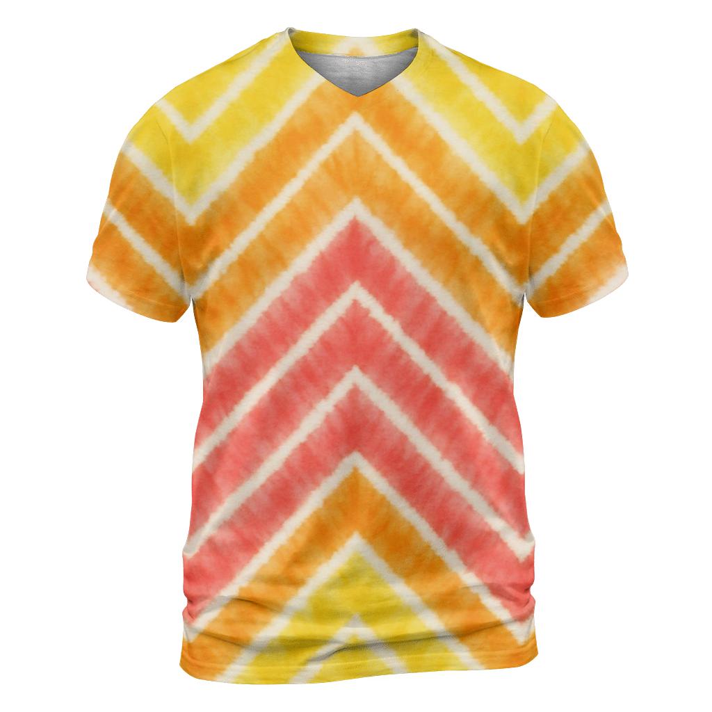 Citrus Sunrise Accordion Chevron unique graphic print tees