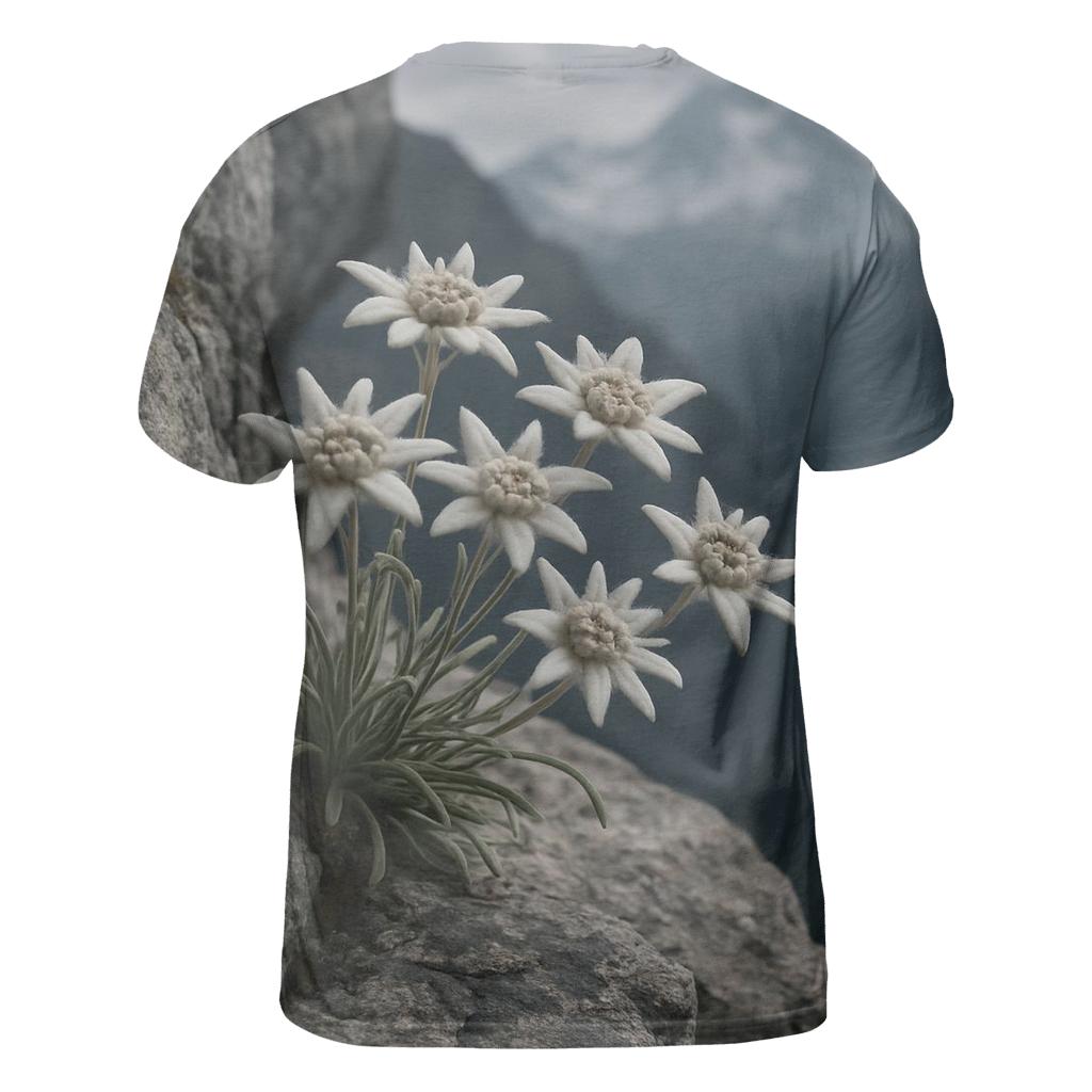 Alpine Edelweiss On Wind Carved Ridge designer pattern shirts