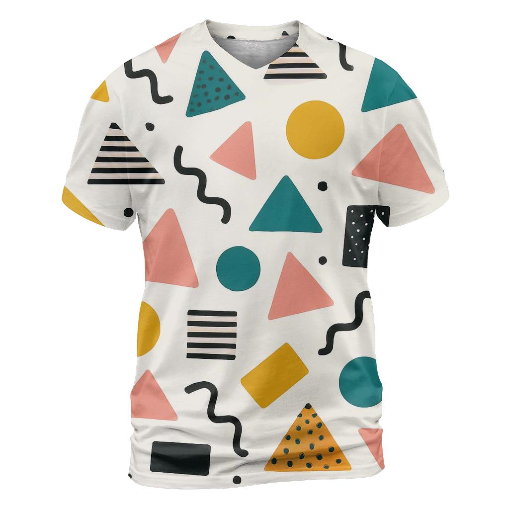 Memphis Pop Geometry trendy printed shirt styles