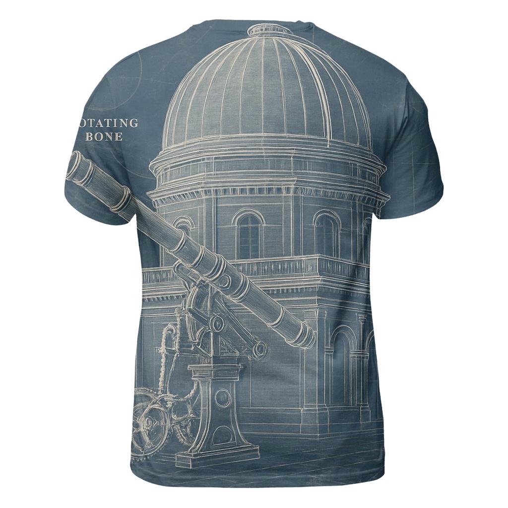 Old Observatory Blueprint Diagram custom all-over print shirts